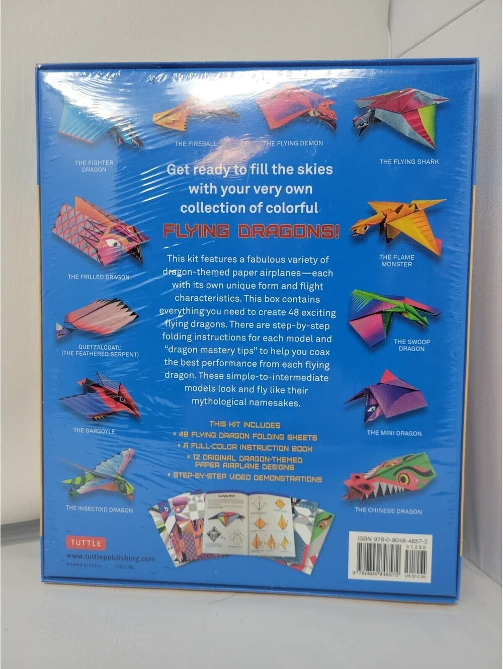 Flying Dragons Paper Airplane Kit by Sam Ita & Paul Frasco - New Sealed, 48 Air-